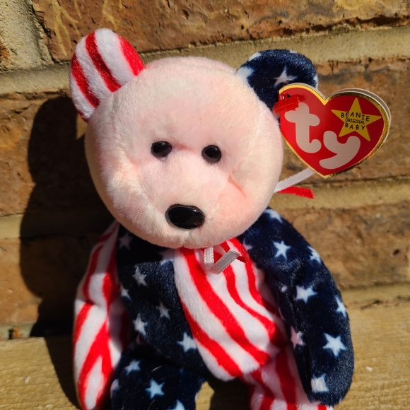 ❤🤍💙Vintage Beanie Baby Spangle the bear - Picture 2 of 9